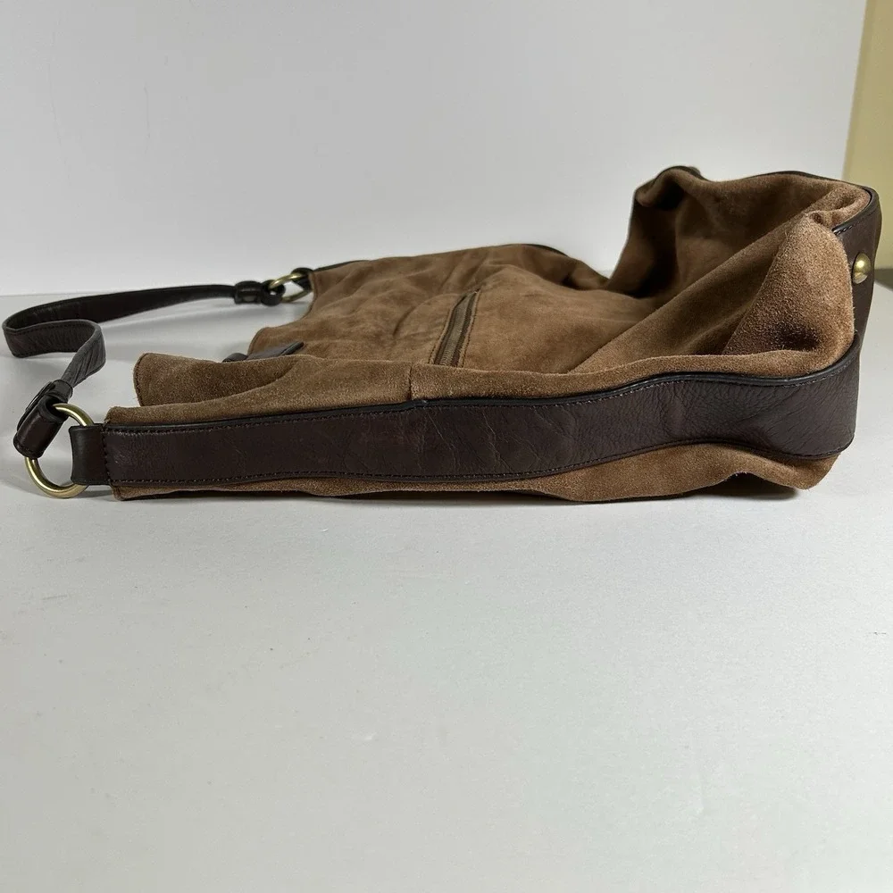 Frye Women's Purse Paige Hobo Tan Tote Bag Leather Suede Outdoor MSRP $358